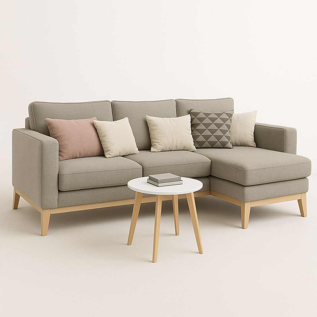 The Scandinavian Mihaela Style L-Shaped Sofa