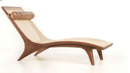 Oak Chaise Rattan Swimming Pool Relaxing Chair