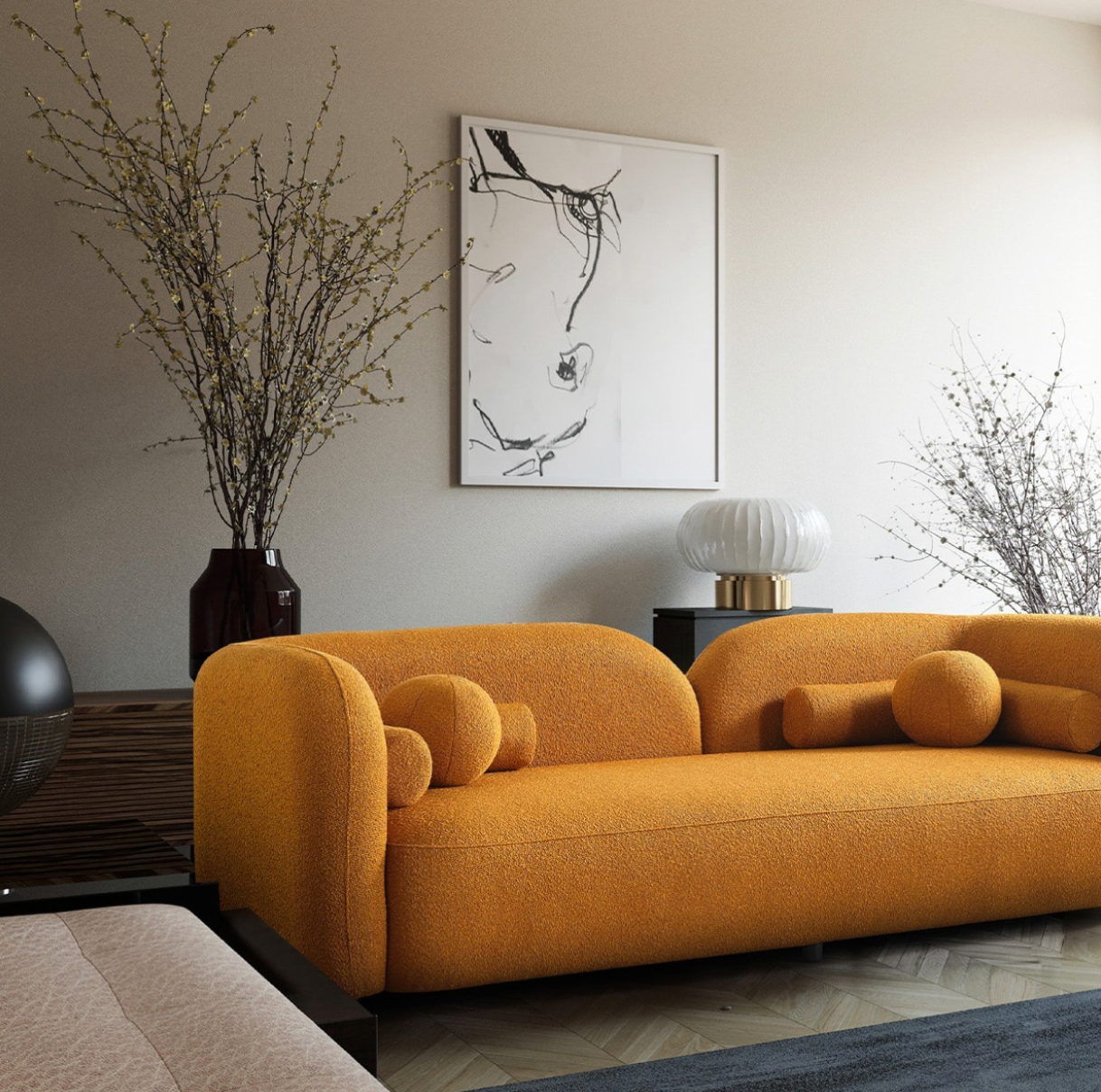 'Il Bacio' Velvet Sofa