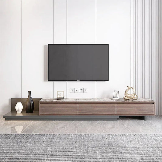 Fero Stone Top Walnut TV Stand